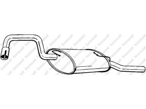 BOSAL 235-209 galinis duslintuvas 
 Išmetimo sistema -> Duslintuvas
3462526, 3485822
