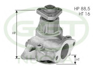 GGT PA12120 vandens siurblys 
 Aušinimo sistema -> Vandens siurblys/tarpiklis -> Vandens siurblys
4328136, 5882688, 2287515, 2306857