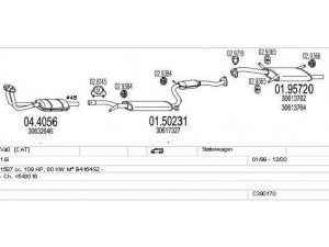 MTS C390170003258 išmetimo sistema 
 Išmetimo sistema -> Išmetimo sistema, visa