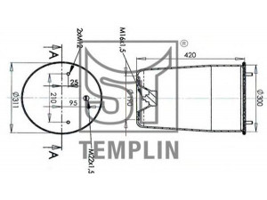 ST-TEMPLIN 04.060.6006.410 dėklas, pneumatinė pakaba
750 570, 05.429.41.01.0