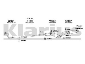 KLARIUS 940445U išmetimo sistema 
 Išmetimo sistema -> Išmetimo sistema, visa