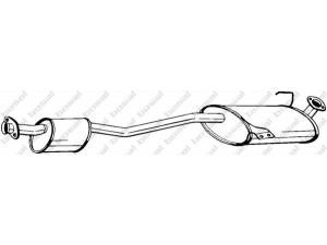 BOSAL 284-289 vidurinis duslintuvas 
 Išmetimo sistema -> Duslintuvas
58 52 926, 91147849, 91152719, 58 52 926