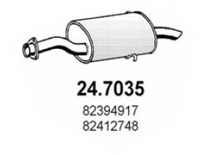 ASSO 24.7035 galinis duslintuvas 
 Išmetimo sistema -> Duslintuvas
82394917, 82412748