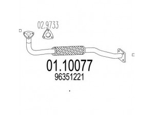 MTS 01.10077 išleidimo kolektorius 
 Išmetimo sistema -> Išmetimo vamzdžiai
96351221
