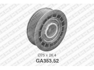 SNR GA353.52 kreipiantysis skriemulys, V formos rumbuotas diržas 
 Diržinė pavara -> V formos rumbuotas diržas/komplektas -> Laisvasis/kreipiamasis skriemulys
1340535, 90409238