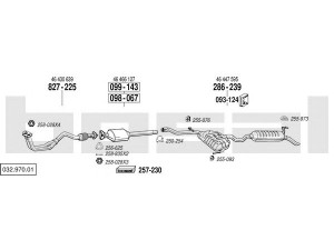 BOSAL 032.970.01 išmetimo sistema 
 Išmetimo sistema -> Išmetimo sistema, visa