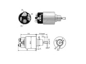 ERA 227526 solenoidinis jungiklis, starteris 
 Elektros įranga -> Starterio sistema -> Solenoidinis jungiklis