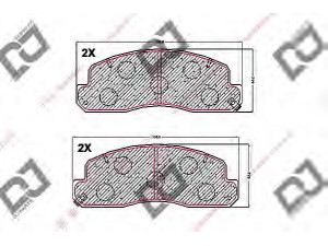 DJ PARTS BP1576 stabdžių trinkelių rinkinys, diskinis stabdys 
 Techninės priežiūros dalys -> Papildomas remontas
04465-36010, 0446536010, 04491-36030