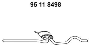 EBERSPÄCHER 95 11 8498 vidurinis duslintuvas 
 Išmetimo sistema -> Duslintuvas
3B0.253.409 J