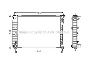 AVA QUALITY COOLING CT2034 radiatorius, variklio aušinimas 
 Aušinimo sistema -> Radiatorius/alyvos aušintuvas -> Radiatorius/dalys
4818247, 4818247, 20942542