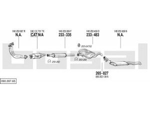 BOSAL 090.397.65 išmetimo sistema 
 Išmetimo sistema -> Išmetimo sistema, visa