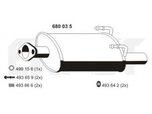 ERNST 680035 galinis duslintuvas 
 Išmetimo sistema -> Duslintuvas
18030-S10-A00, 18030-S10-A01, 18030-S10-A02