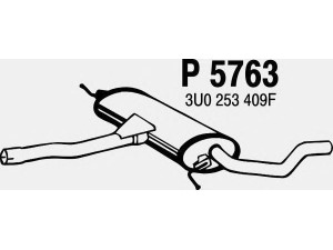 FENNO P5763 vidurinis duslintuvas 
 Išmetimo sistema -> Duslintuvas
3U0253409F