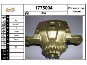 SNRA 1775004 stabdžių apkaba 
 Dviratė transporto priemonės -> Stabdžių sistema -> Stabdžių apkaba / priedai
582303E000, 582303E600