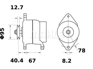 MAHLE ORIGINAL MG 87 kintamosios srovės generatorius
TCA17751, TCA21579