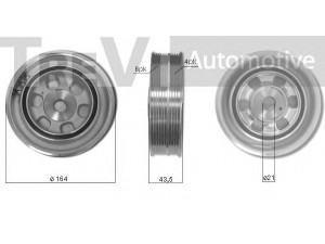 TREVI AUTOMOTIVE PC1294 skriemulys, alkūninis velenas 
 Diržinė pavara -> Dirželio skriemulys
504085756, 504180619