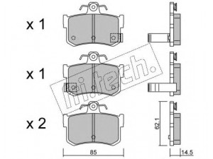 fri.tech. 707.1 stabdžių trinkelių rinkinys, diskinis stabdys 
 Techninės priežiūros dalys -> Papildomas remontas
GBP90323, SFP000360, SFP10012, GBP90302