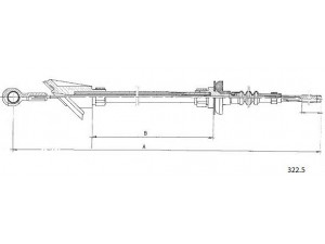 CABOR 322.5 sankabos trosas 
 Dviratė transporto priemonės -> Kabeliai ir tachometro velenaai -> Sankabos trosas
7704066, 7704066