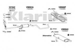 KLARIUS 931149U išmetimo sistema 
 Išmetimo sistema -> Išmetimo sistema, visa