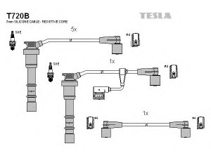 TESLA T720B uždegimo laido komplektas 
 Kibirkšties / kaitinamasis uždegimas -> Uždegimo laidai/jungtys
