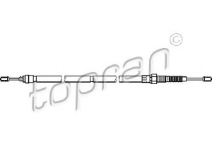 TOPRAN 721 643 trosas, stovėjimo stabdys 
 Stabdžių sistema -> Valdymo svirtys/trosai
4745 G5, E 074 007