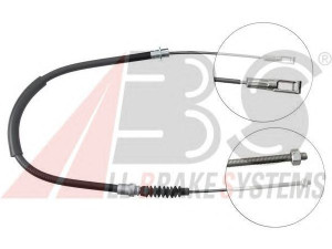 A.B.S. K12237 trosas, stovėjimo stabdys 
 Stabdžių sistema -> Valdymo svirtys/trosai
4745.83, 4745.F0