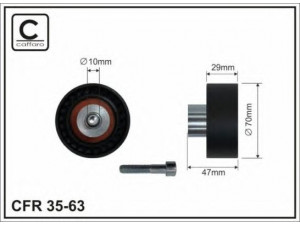 CAFFARO 35-63 kreipiantysis skriemulys, paskirstymo diržas 
 Diržinė pavara -> Paskirstymo diržas/komplektas -> Laisvasis/kreipiamasis skriemulys
1038384, 978M-6M250-AA, F8CZ-6M250-AA