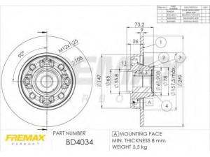FREMAX BD-4034 stabdžių diskas 
 Ašies montavimas/vairavimo mechanizmas/ratai -> Rato stebulė/montavimas -> Rato guolis
4249,66, 4249.65