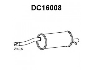 VENEPORTE DC16008 galinis duslintuvas 
 Išmetimo sistema -> Duslintuvas
200103945R