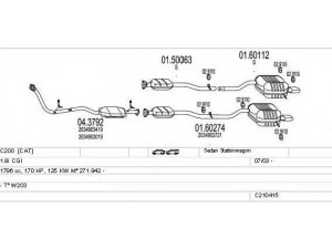 MTS C210415007802 išmetimo sistema 
 Išmetimo sistema -> Išmetimo sistema, visa