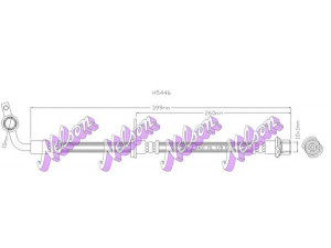 Brovex-Nelson H5446 stabdžių žarnelė 
 Stabdžių sistema -> Stabdžių žarnelės
9094702A21, 9094702F28, 9094702A21