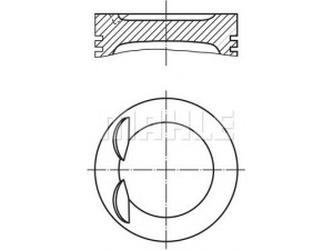 MAHLE ORIGINAL 028 PI 00119 001 stūmoklis 
 Variklis -> Cilindrai/stūmokliai