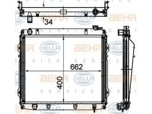 HELLA 8MK 376 732-571 radiatorius, variklio aušinimas