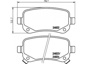 HELLA PAGID 8DB 355 014-331 stabdžių trinkelių rinkinys, diskinis stabdys 
 Techninės priežiūros dalys -> Papildomas remontas
7B0698451, 7B0698451A, 7B0698451C
