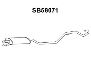 VENEPORTE SB58071 priekinis duslintuvas 
 Išmetimo sistema -> Duslintuvas
12805440