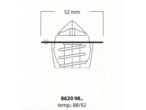 TRISCAN 8620 9892 termostatas, aušinimo skystis 
 Aušinimo sistema -> Termostatas/tarpiklis -> Thermostat
6758566