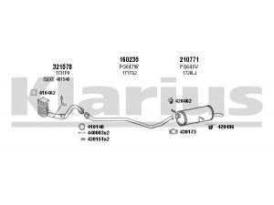 KLARIUS 630738E išmetimo sistema 
 Išmetimo sistema -> Išmetimo sistema, visa