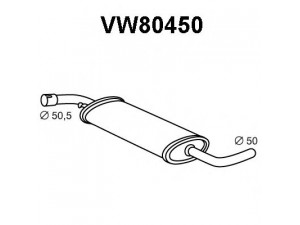 VENEPORTE VW80450 priekinis duslintuvas; vidurinis duslintuvas 
 Išmetimo sistema -> Duslintuvas
017142409C, 023253409D, 023253409F