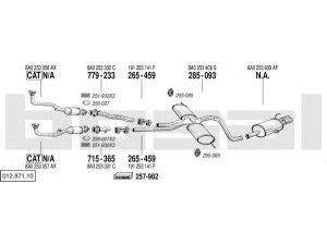 BOSAL 012.971.10 išmetimo sistema 
 Išmetimo sistema -> Išmetimo sistema, visa