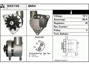 EDR 935730 kintamosios srovės generatorius 
 Elektros įranga -> Kint. sr. generatorius/dalys -> Kintamosios srovės generatorius
12 31 1 713 363, 12 31 1 717 078