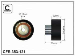 CAFFARO 353-121 kreipiantysis skriemulys, paskirstymo diržas 
 Diržinė pavara -> Paskirstymo diržas/komplektas -> Laisvasis/kreipiamasis skriemulys
LHV100110, LHP 100520, LHV100110