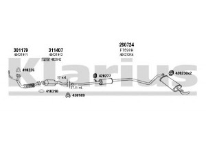 KLARIUS 330522E išmetimo sistema 
 Išmetimo sistema -> Išmetimo sistema, visa