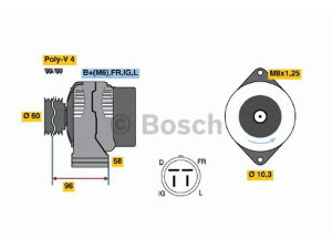 BOSCH 0 123 315 020 kintamosios srovės generatorius 
 Elektros įranga -> Kint. sr. generatorius/dalys -> Kintamosios srovės generatorius
31100-P1K-E04, 31100-P1K-E05, 31100-P1K-E06