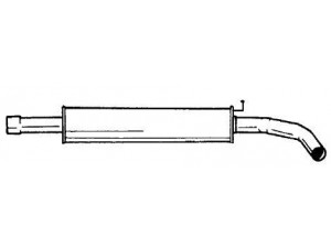 AKS DASIS SG42407 vidurinis duslintuvas 
 Išmetimo sistema -> Duslintuvas
6Q0253209J