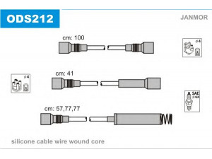 JANMOR ODS212 uždegimo laido komplektas 
 Kibirkšties / kaitinamasis uždegimas -> Uždegimo laidai/jungtys
1612497, 1612531, 90350555, 90442064