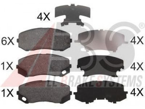 A.B.S. 37772 stabdžių trinkelių rinkinys, diskinis stabdys 
 Techninės priežiūros dalys -> Papildomas remontas
MK528944, MK528946, MK529909
