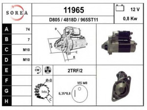 EAI 11965 starteris 
 Elektros įranga -> Starterio sistema -> Starteris
2810015190
