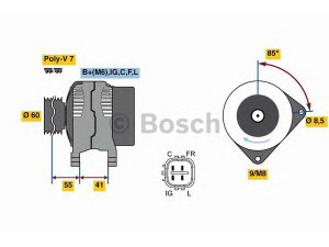 BOSCH 0 986 080 730 kintamosios srovės generatorius 
 Elektros įranga -> Kint. sr. generatorius/dalys -> Kintamosios srovės generatorius
31100-RNA-A01, AHGA67, A 002 T C1391 ZC