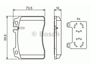 BOSCH 0 986 424 170 stabdžių trinkelių rinkinys, diskinis stabdys 
 Techninės priežiūros dalys -> Papildomas remontas
002 420 19 20, 002 420 37 20, A 002 420 19 20