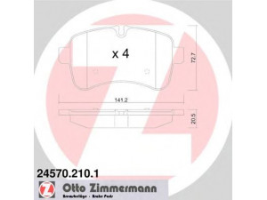 ZIMMERMANN 24570.210.1 stabdžių trinkelių rinkinys, diskinis stabdys 
 Techninės priežiūros dalys -> Papildomas remontas
42555917